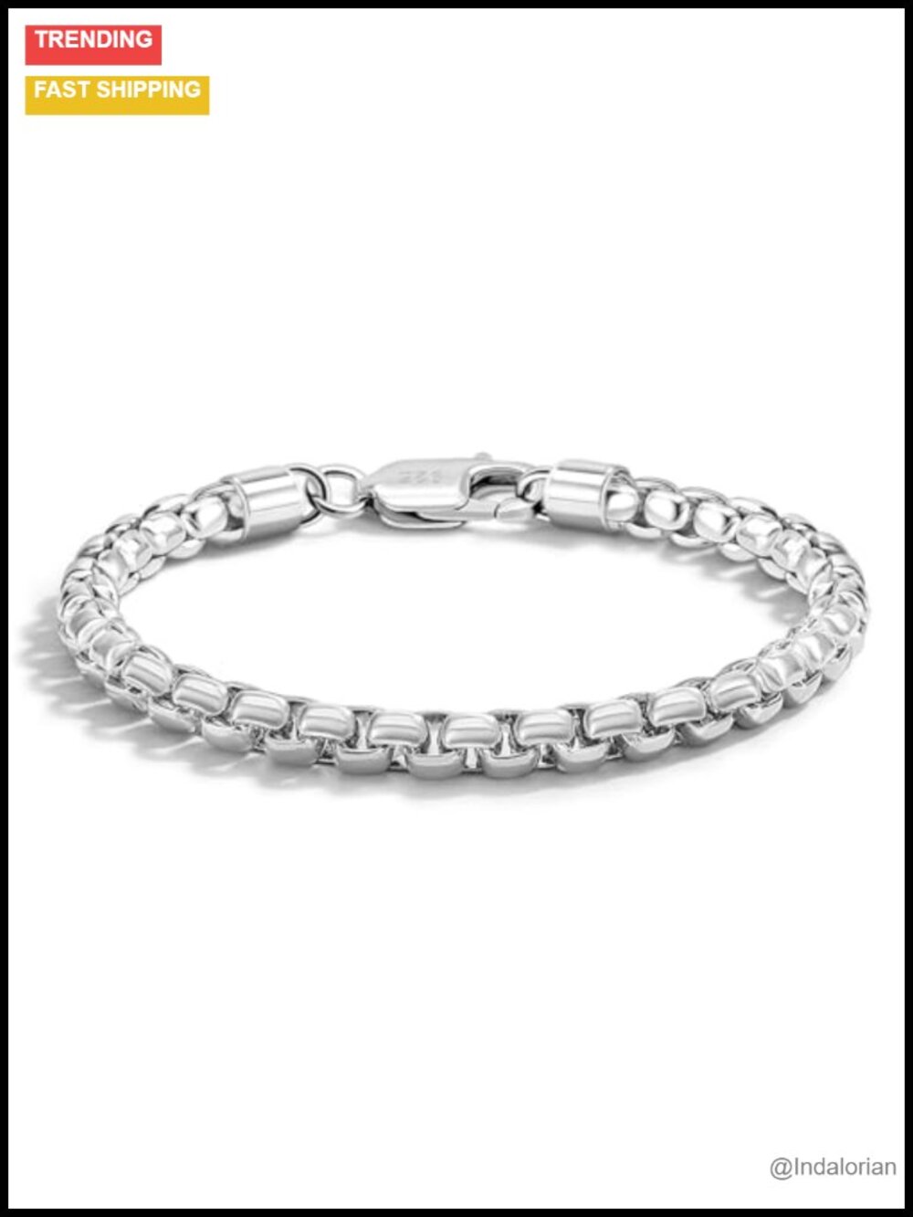 925 Sterling Silver 5MM Cuban Link Chain Bracelet Unisex